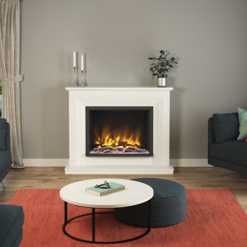 Elgin & Hall Pryzm Cabrina 52'' Marble Electric Fireplace Suite